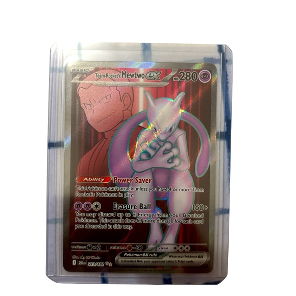 Team Rocket's Mewtwo ex 213/182 Full art Holo - Picture 1 of 4